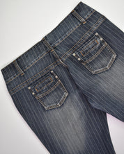 Striped Dark Wash Jeans