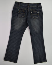 Striped Dark Wash Jeans