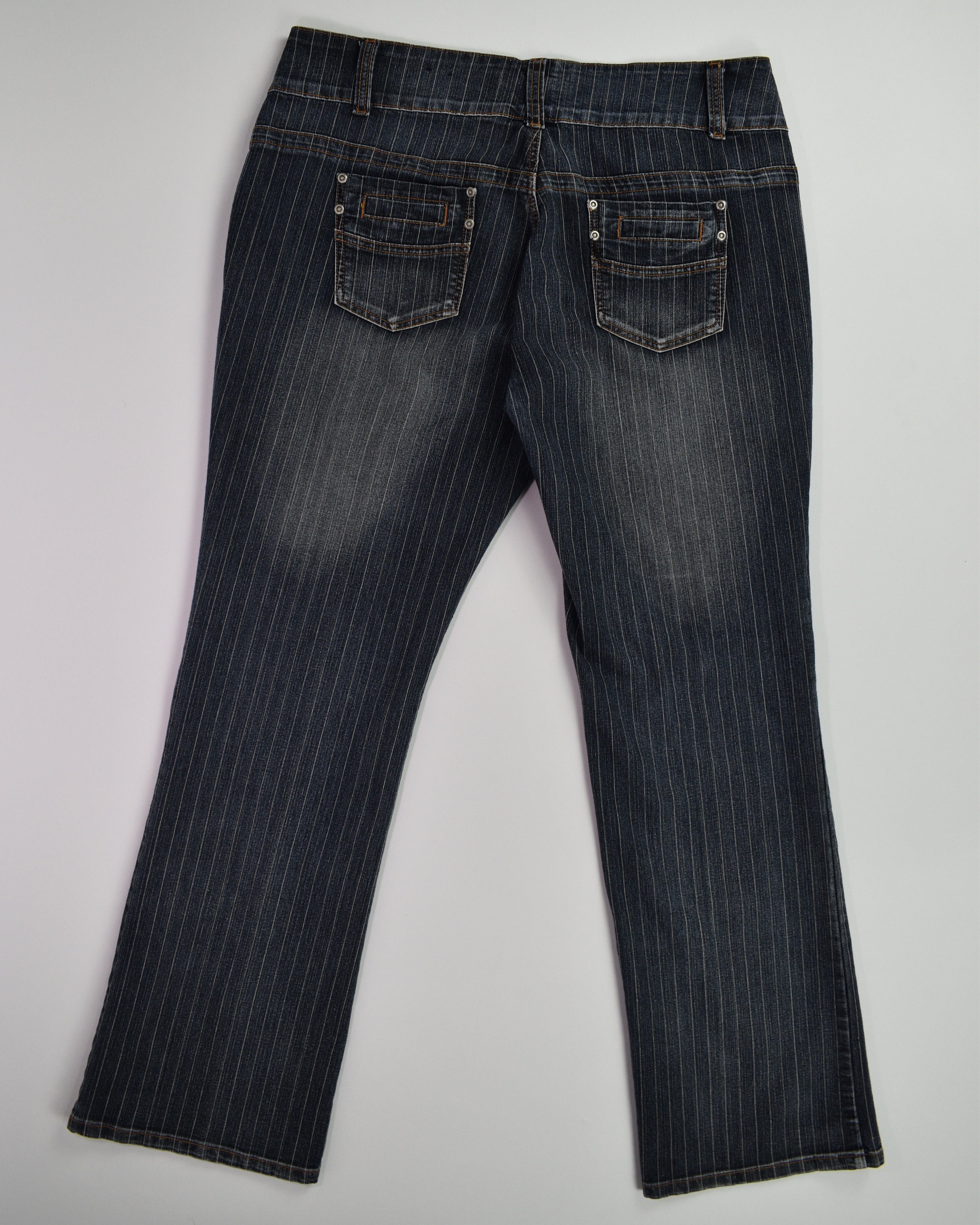 Striped Dark Wash Jeans