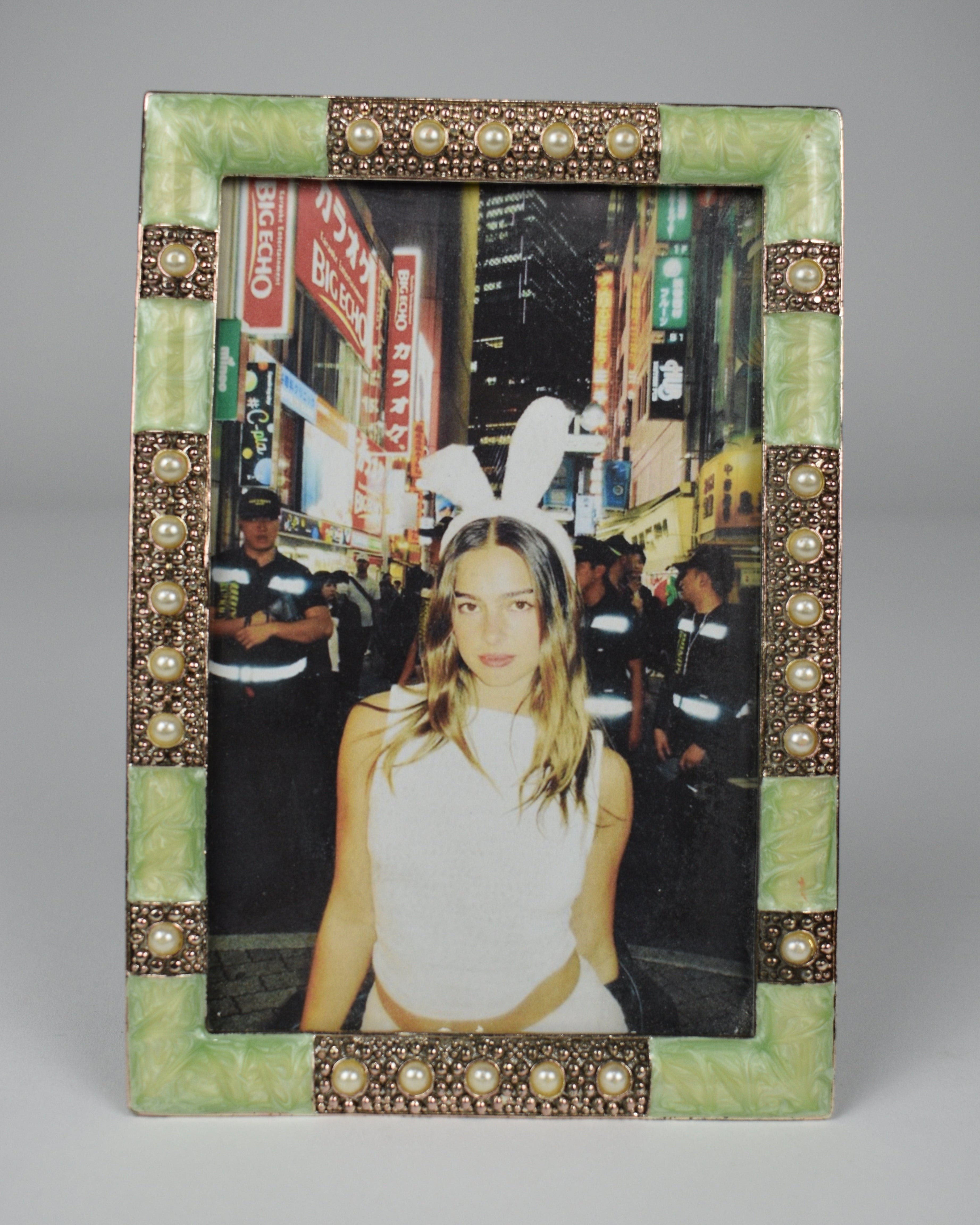 Jade Beaded Picture Frame