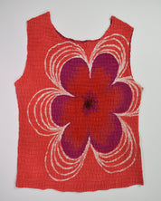 Pink Textured Flower Tank