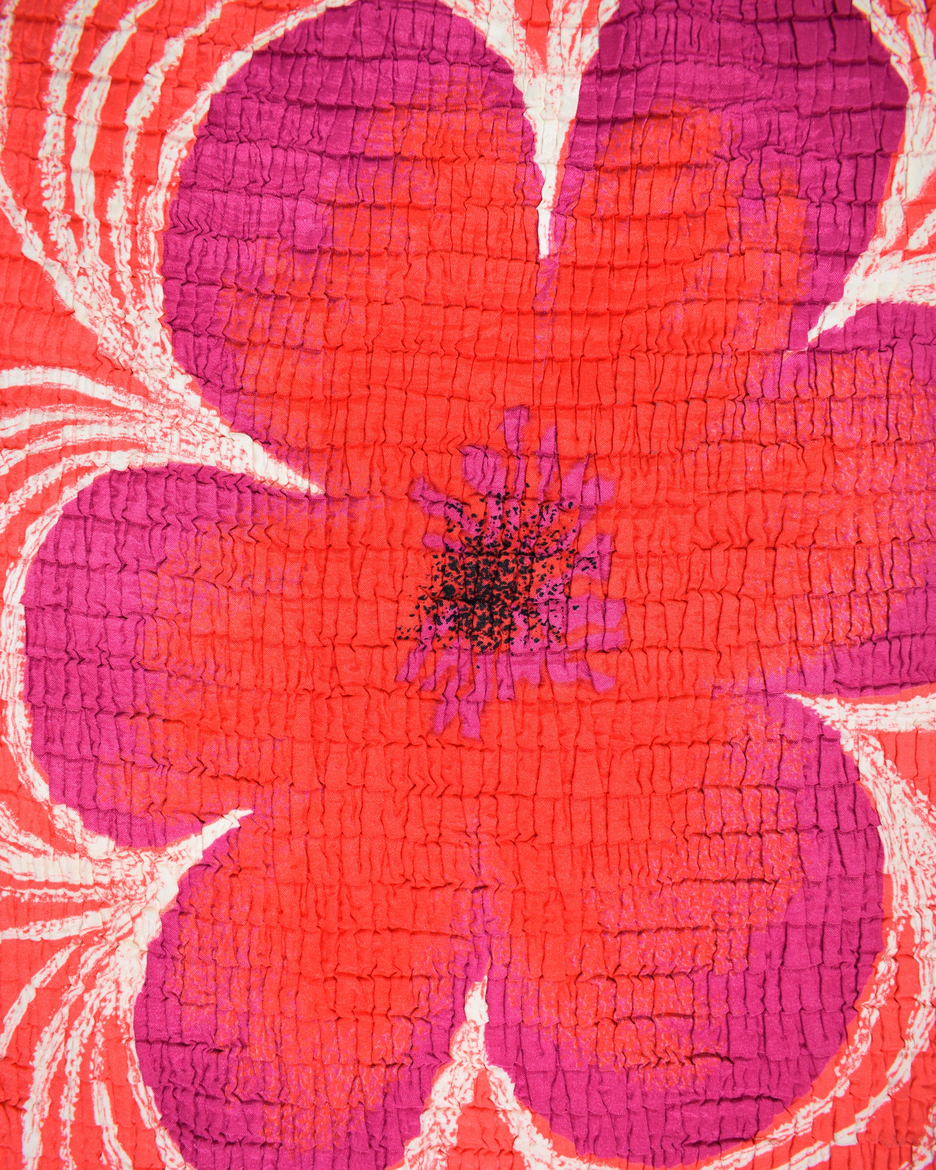 Pink Textured Flower Tank