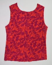 Pink Textured Flower Tank