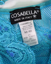 Blue Mesh Lace Cami