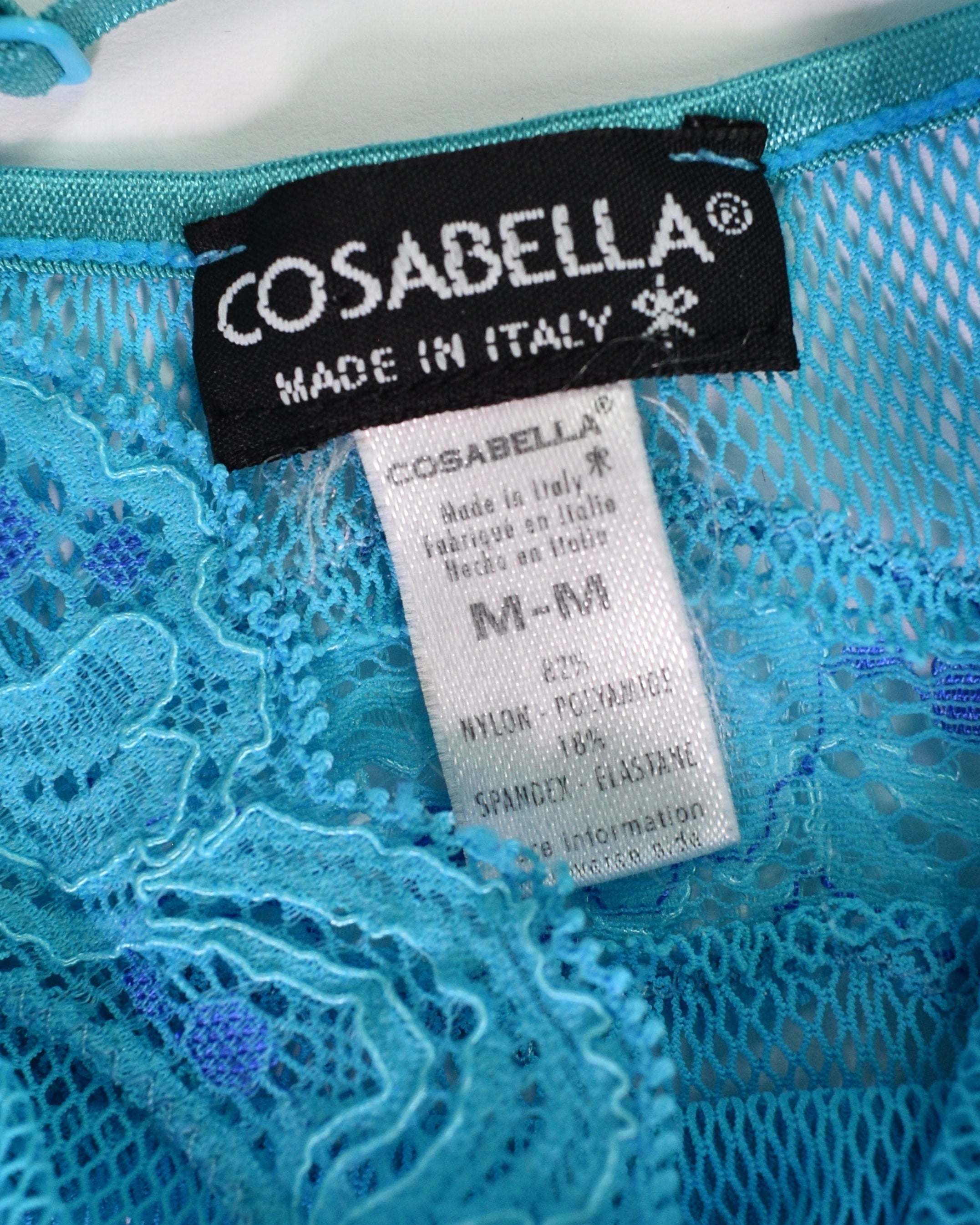 Blue Mesh Lace Cami