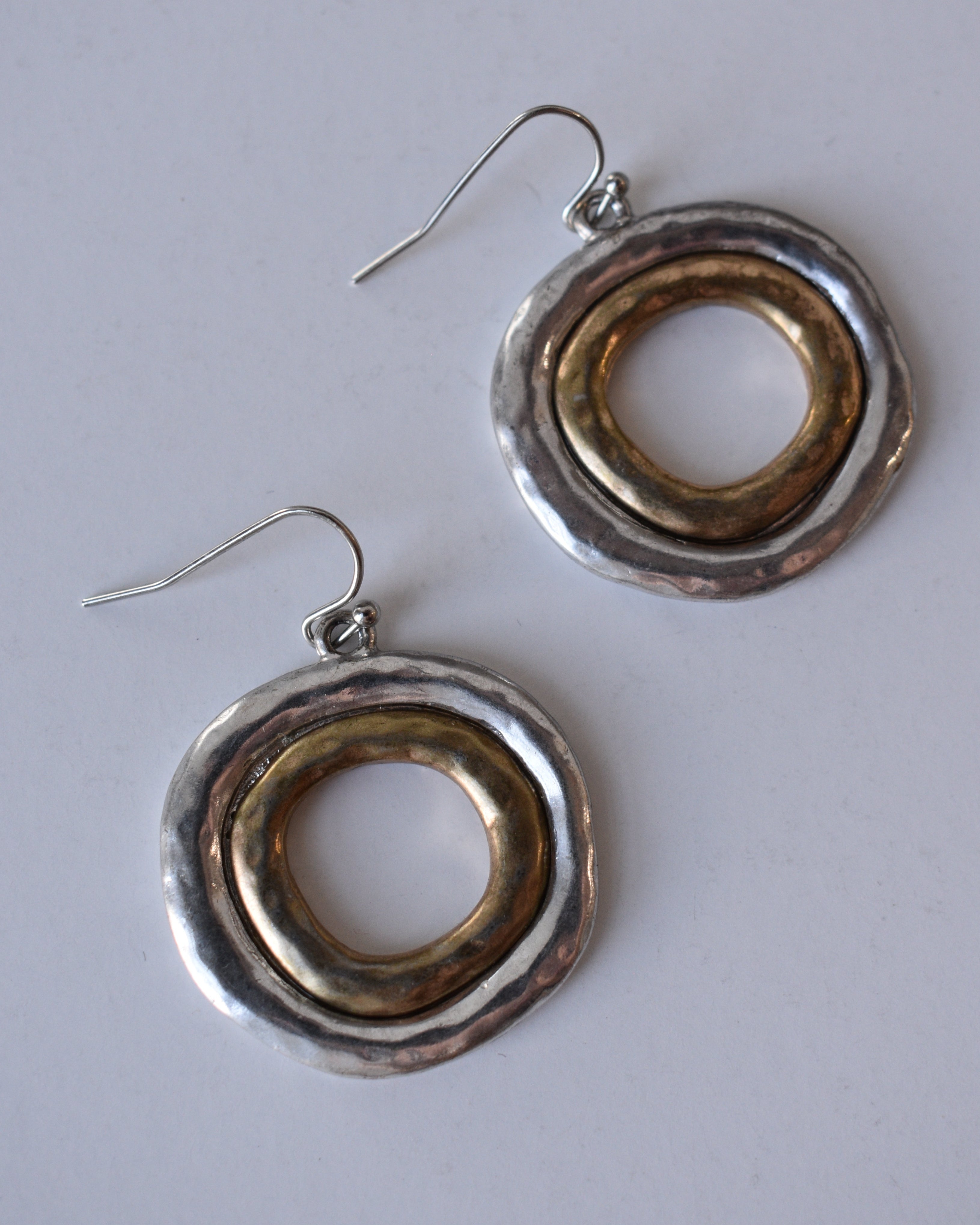 Gold & Silver Circle Earrings