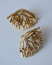 Gold Coral Earrings