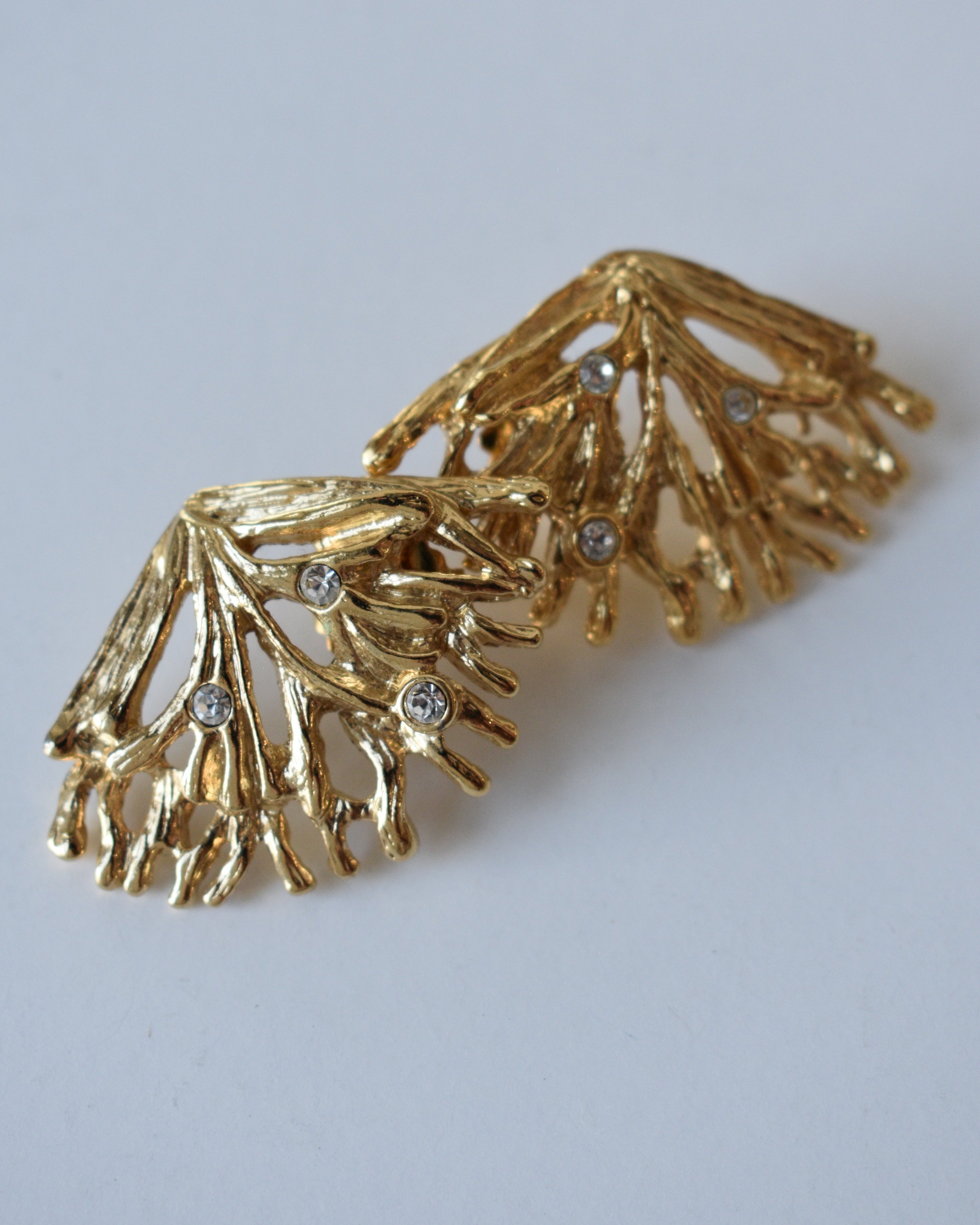 Gold Coral Earrings