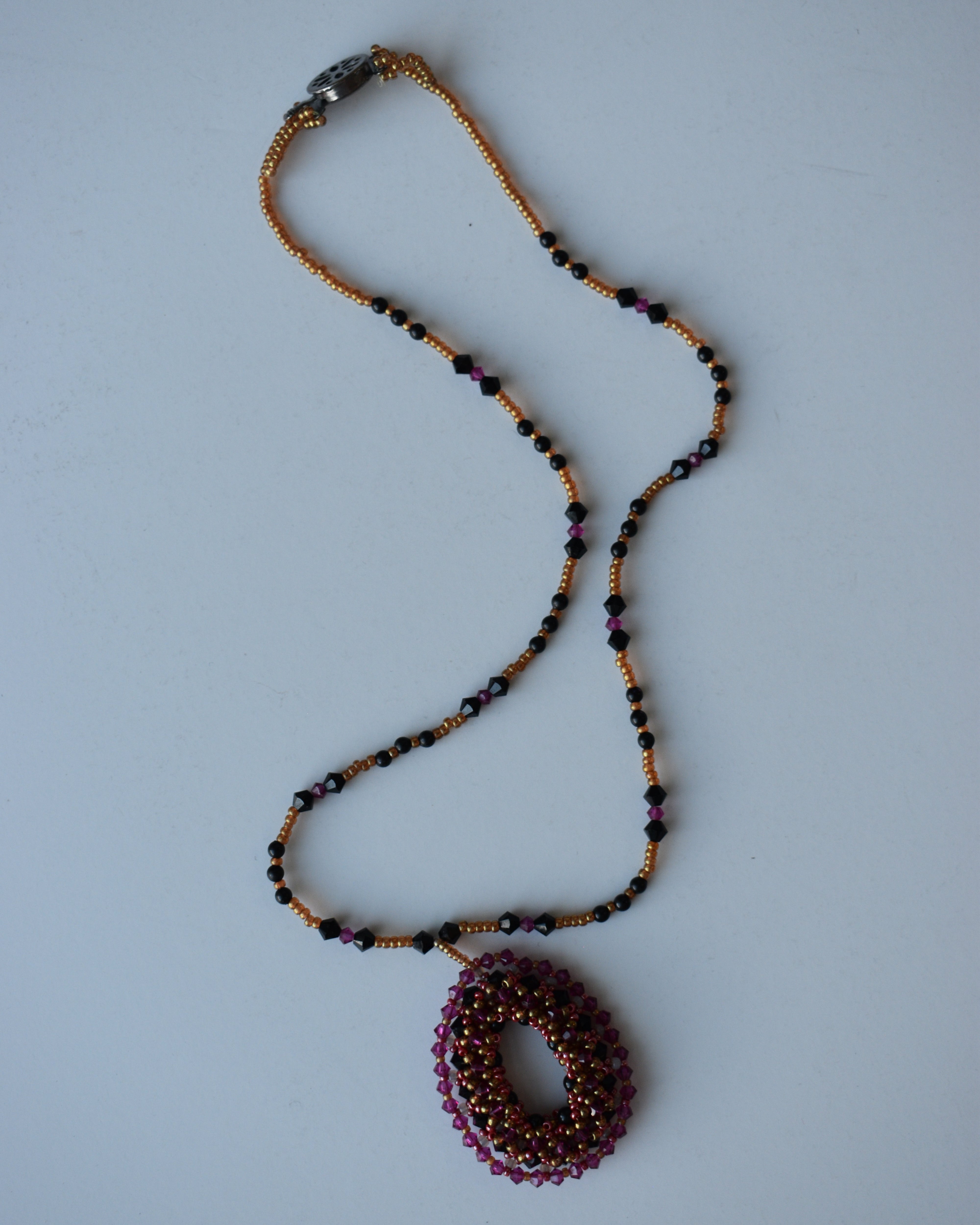 Pink beaded necklace