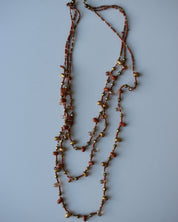 Orange Beaded Necklace