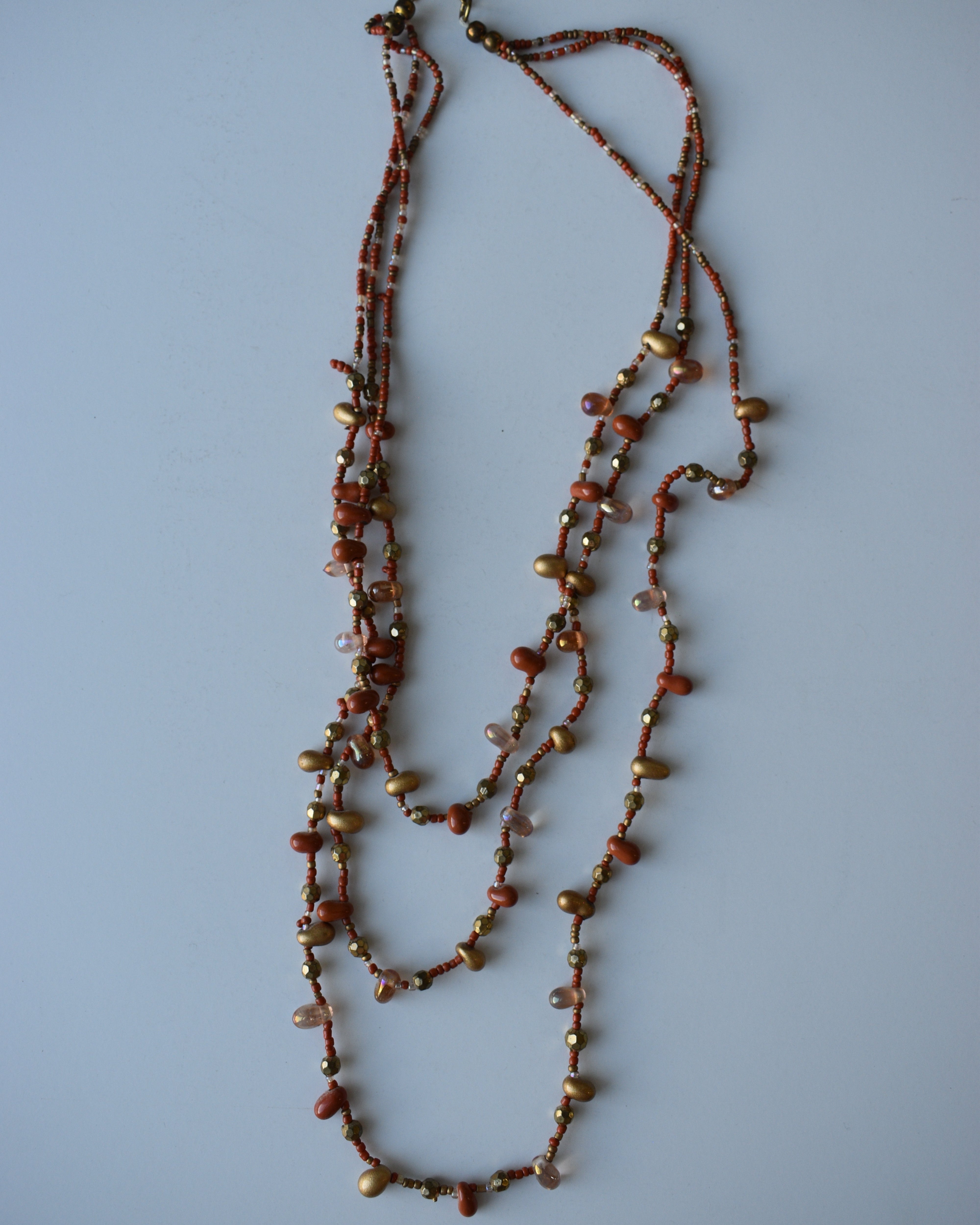 Orange Beaded Necklace