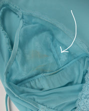 Blue Sabrina See-through Slip Dress