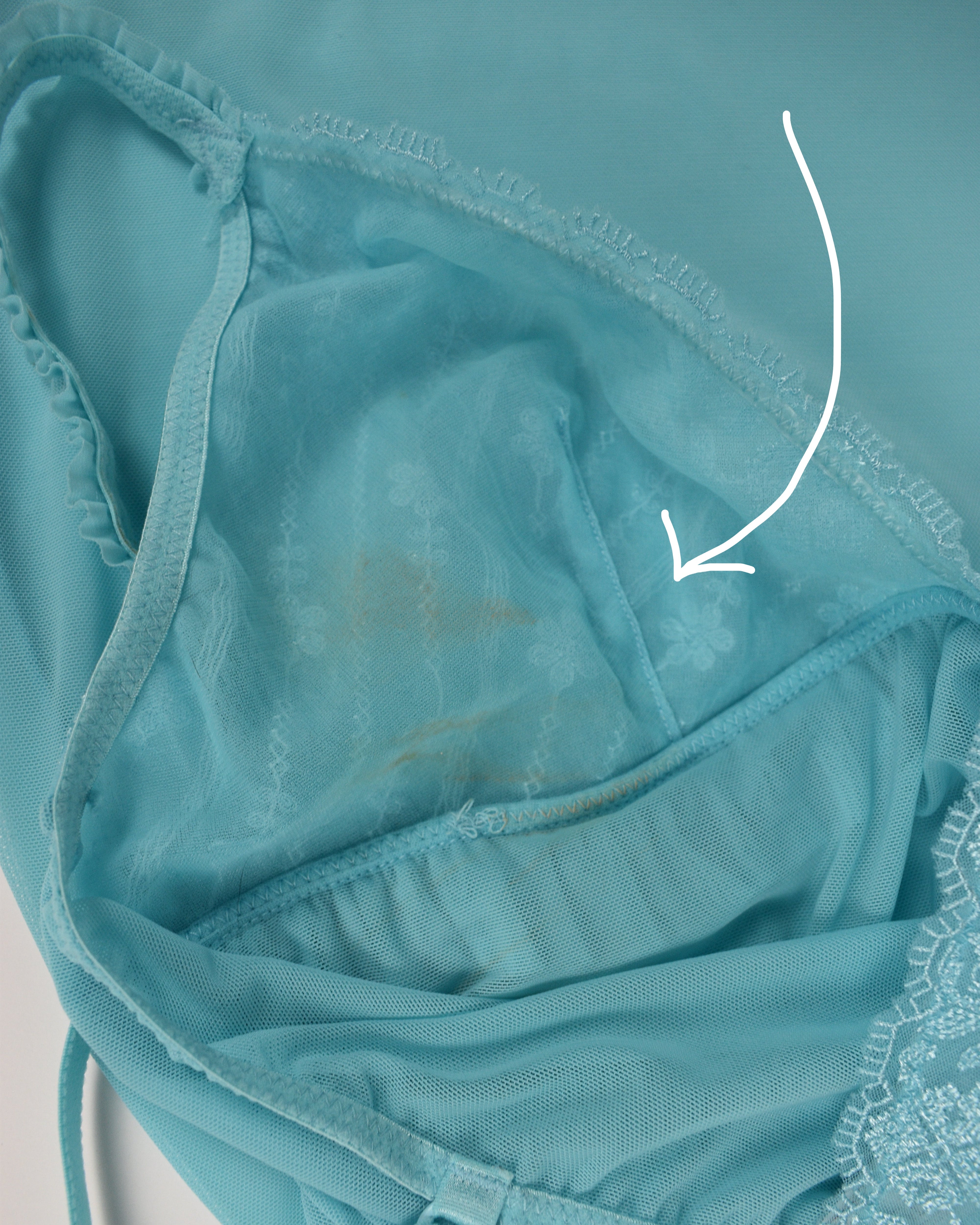 Blue Sabrina See-through Slip Dress