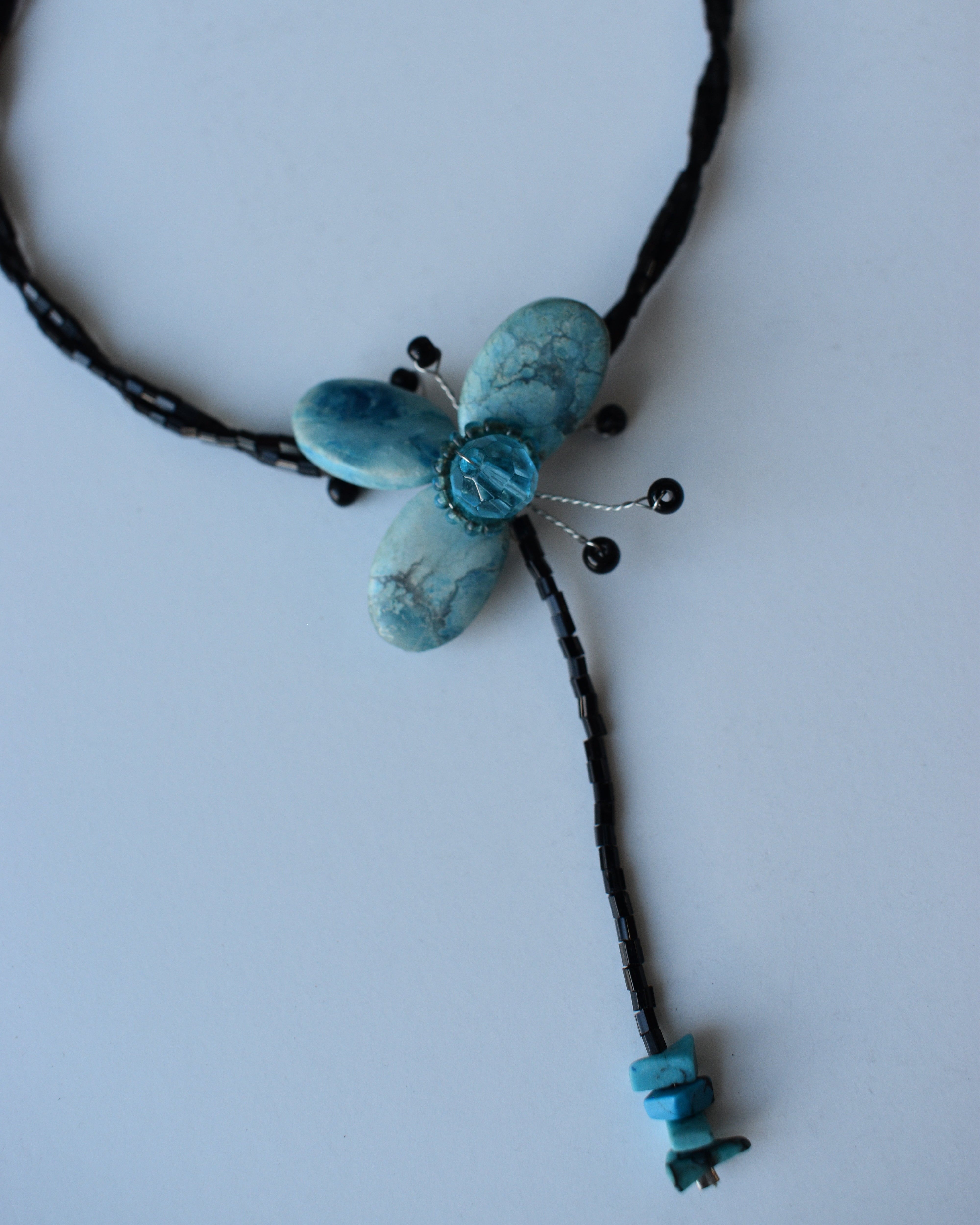 Black & Blue Beaded Choker