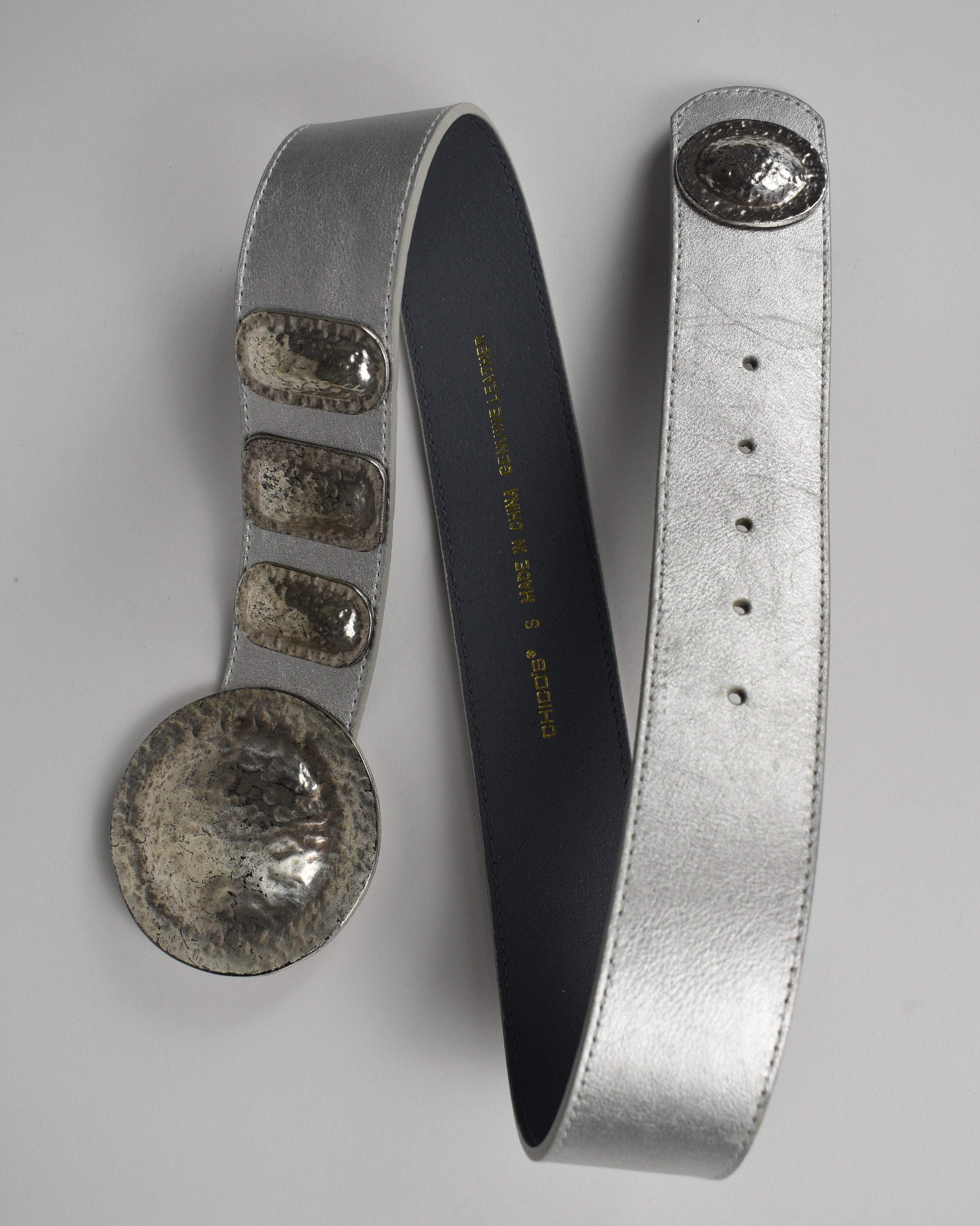 Silver Chunky Belt