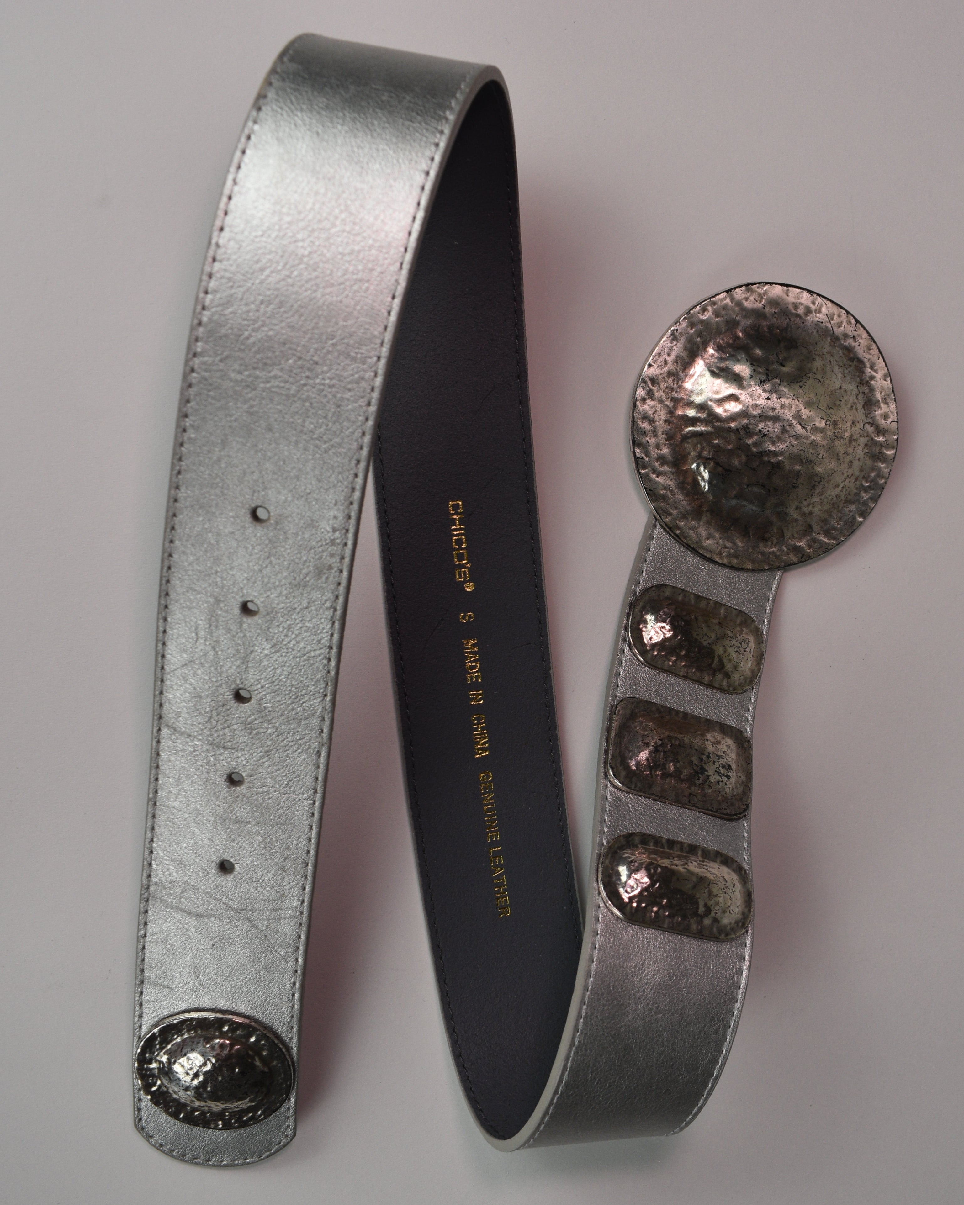 Silver Chunky Belt