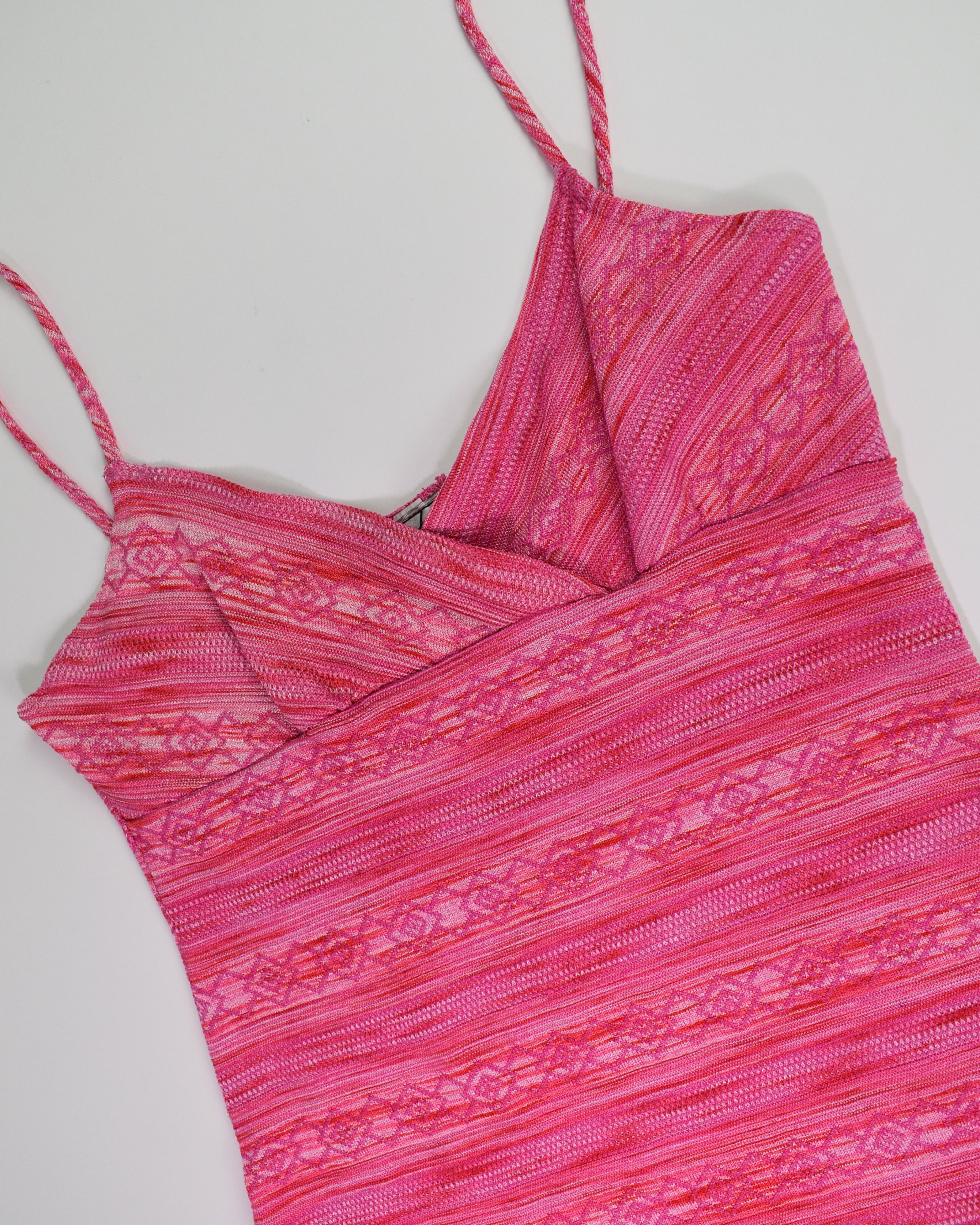 Pink Knit Mini Dress