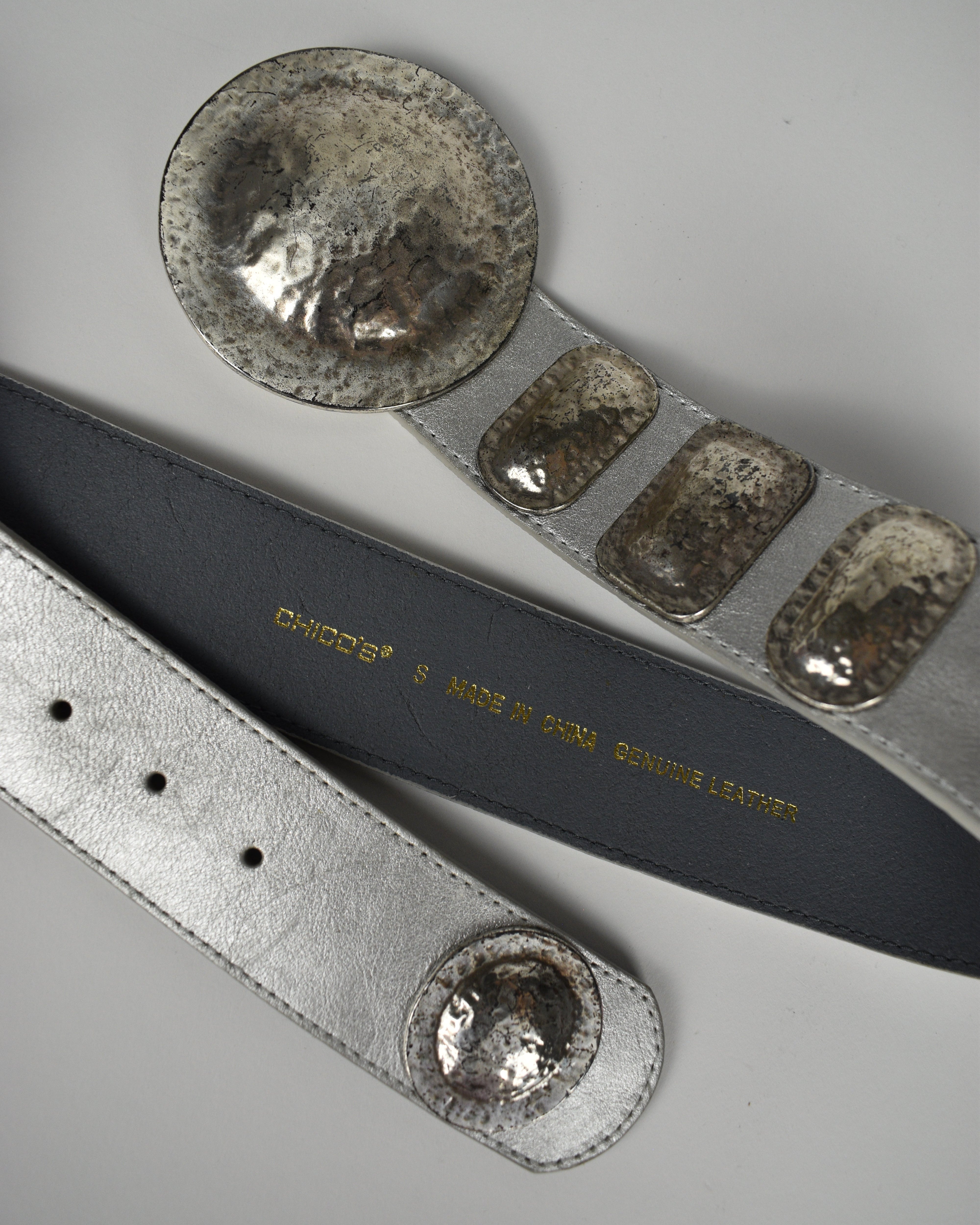 Silver Chunky Belt