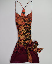 Orange Floral Mini Dress