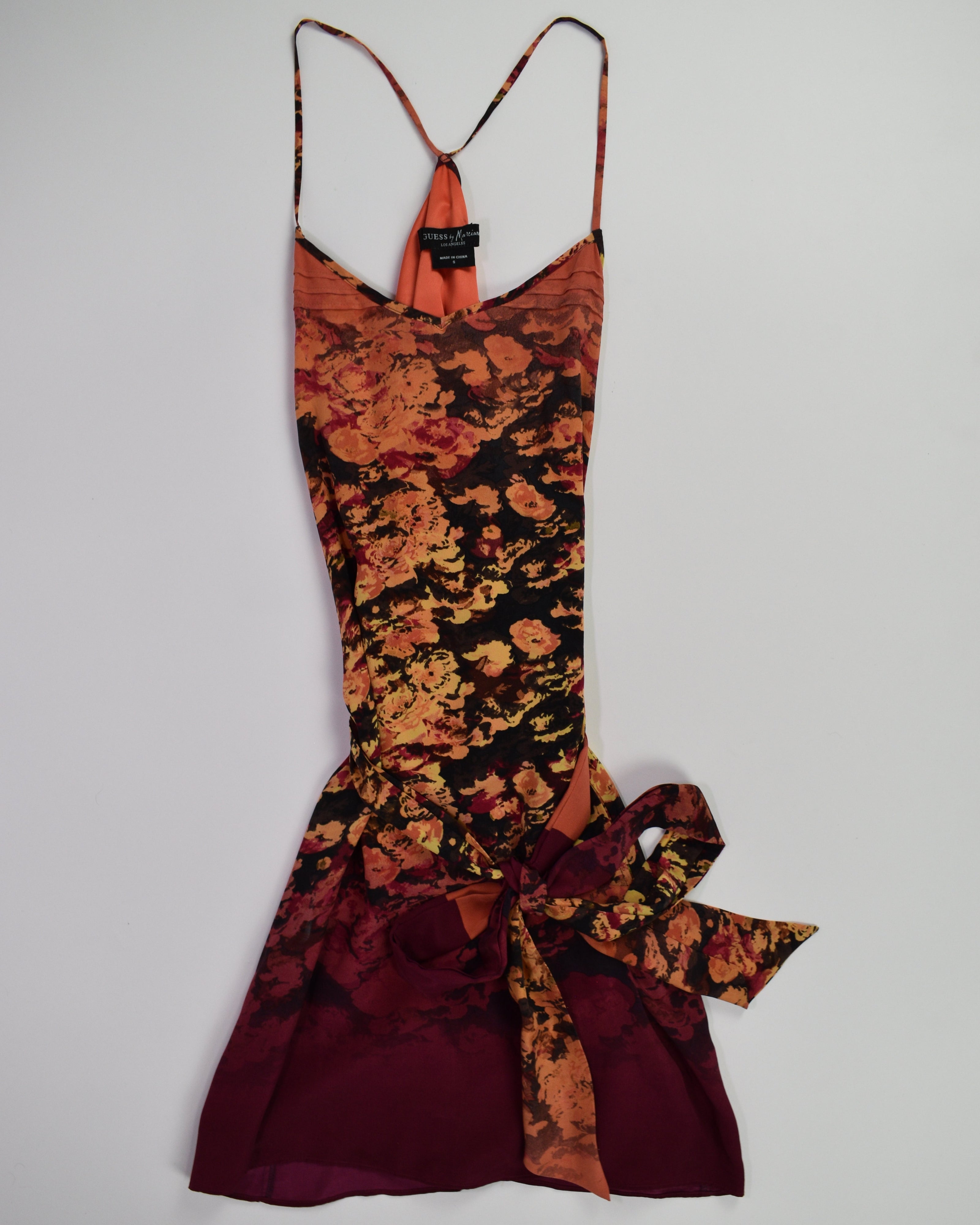 Orange Floral Mini Dress