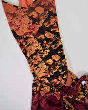 Orange Floral Mini Dress