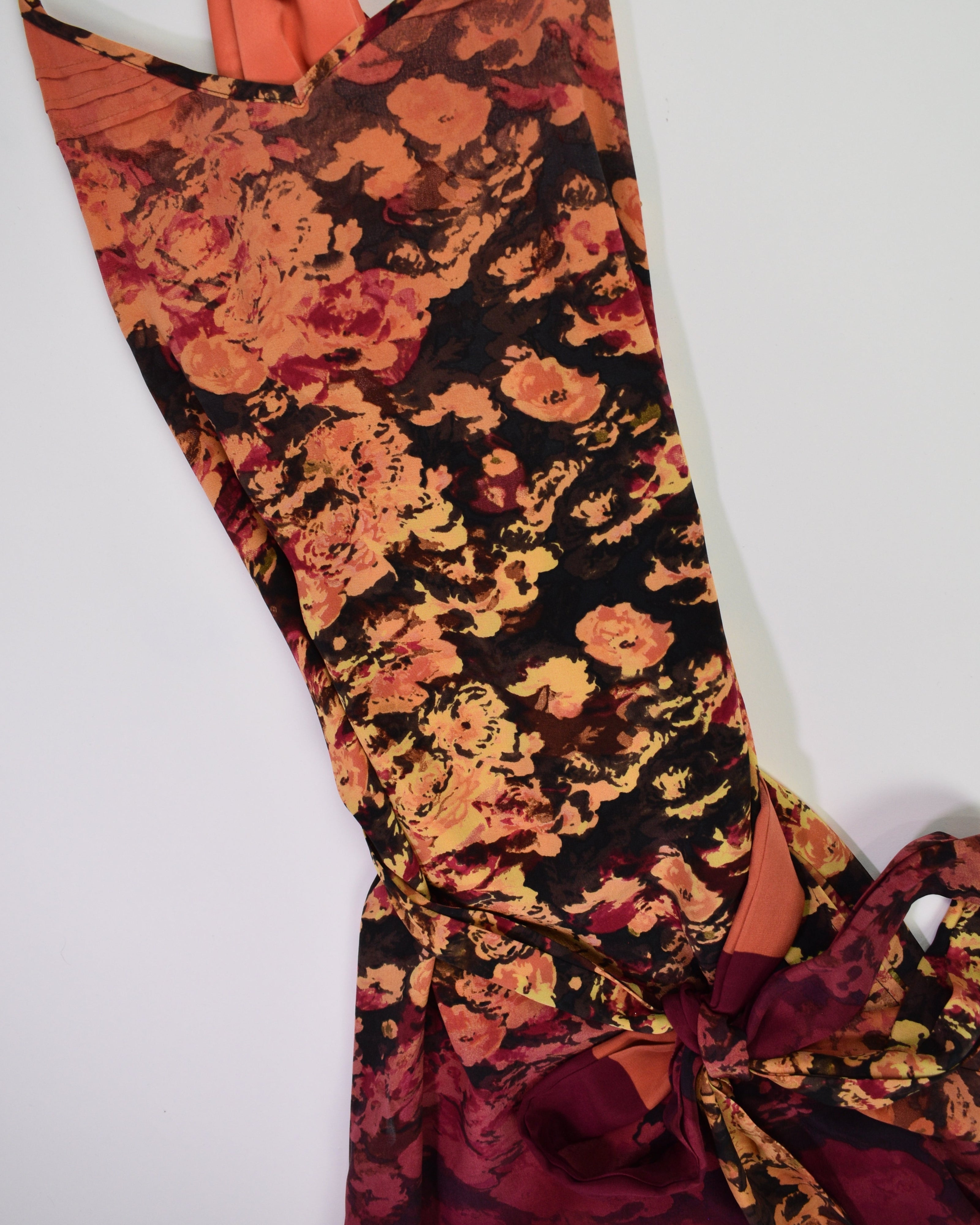 Orange Floral Mini Dress