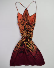 Orange Floral Mini Dress