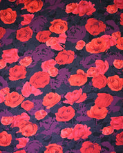 Red Rose Ruffle Dress