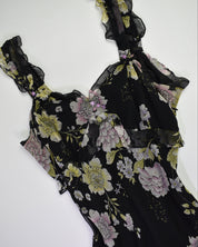 Black Flowy Floral Dress