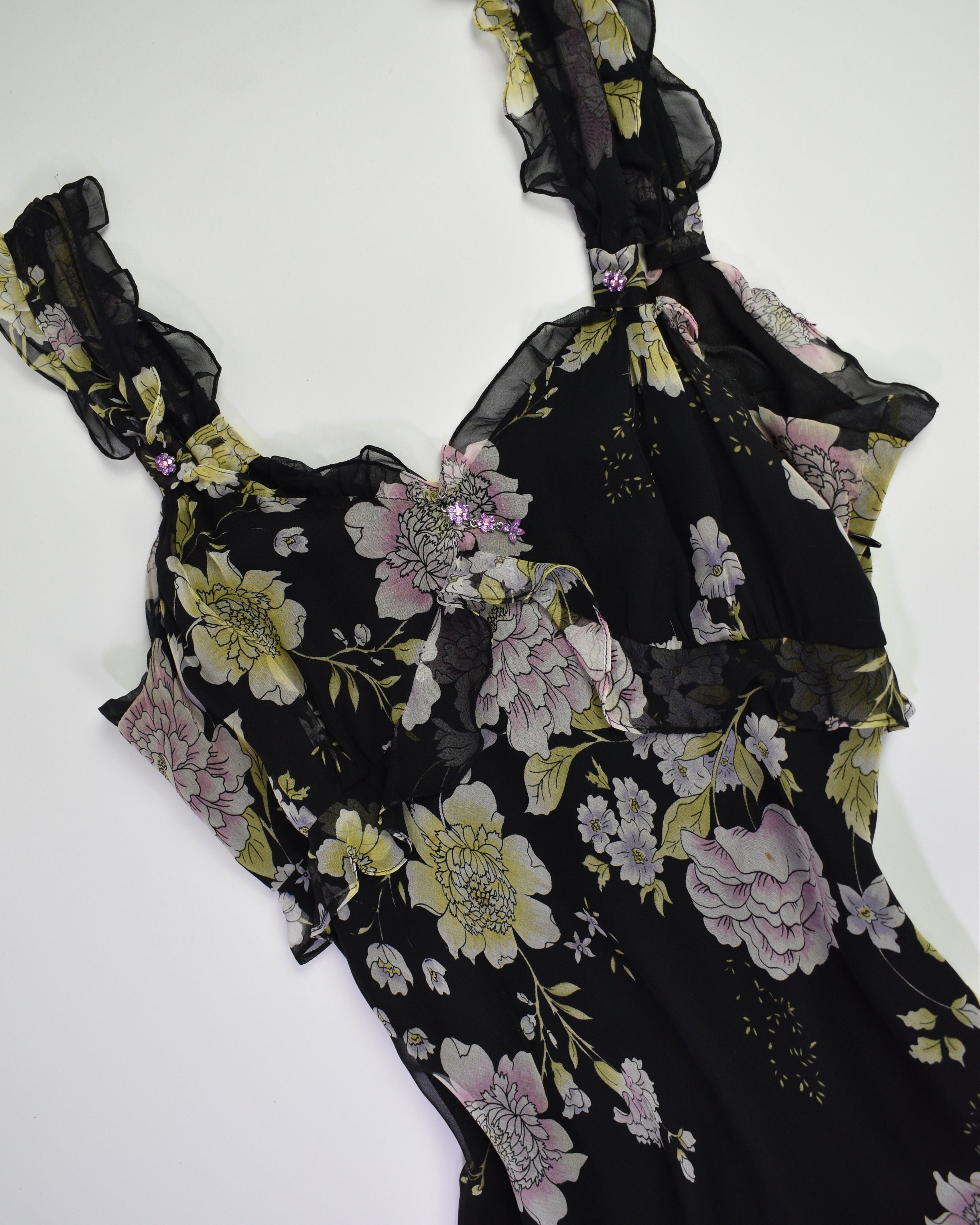 Black Flowy Floral Dress