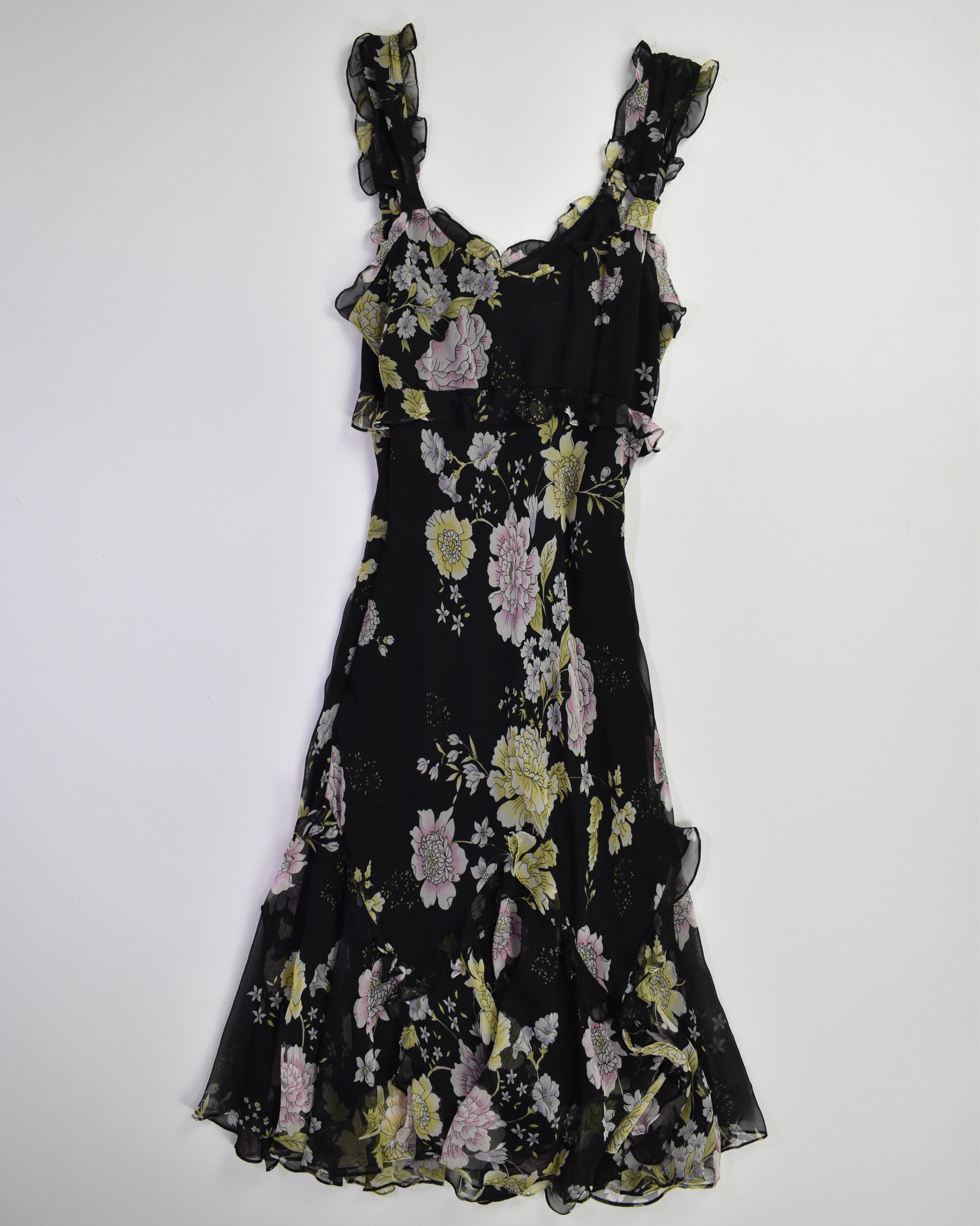 Black Flowy Floral Dress