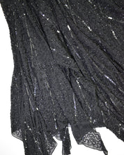 Black Beaded Sequin Formal Dress