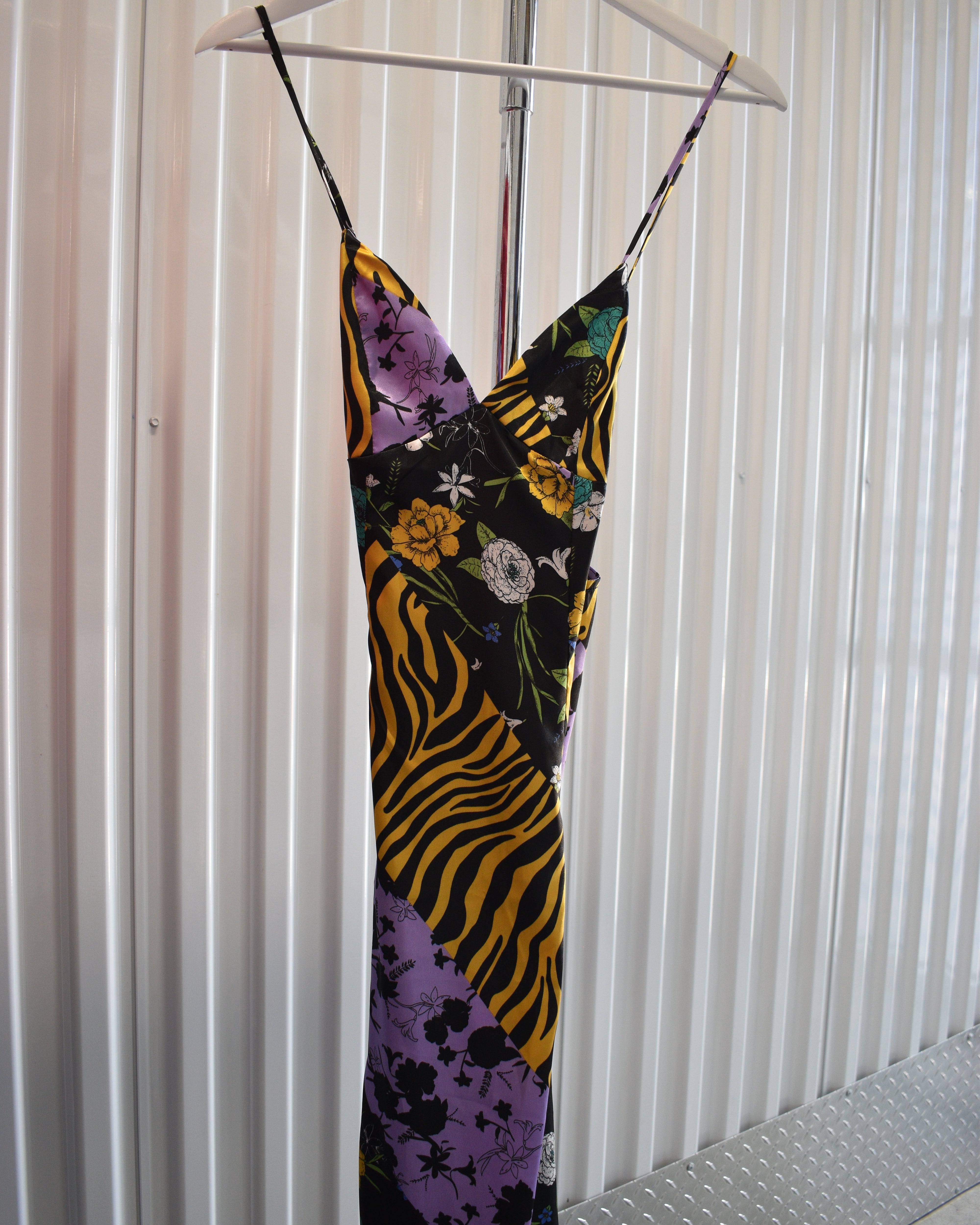 Multi Print Silky Cami Dress