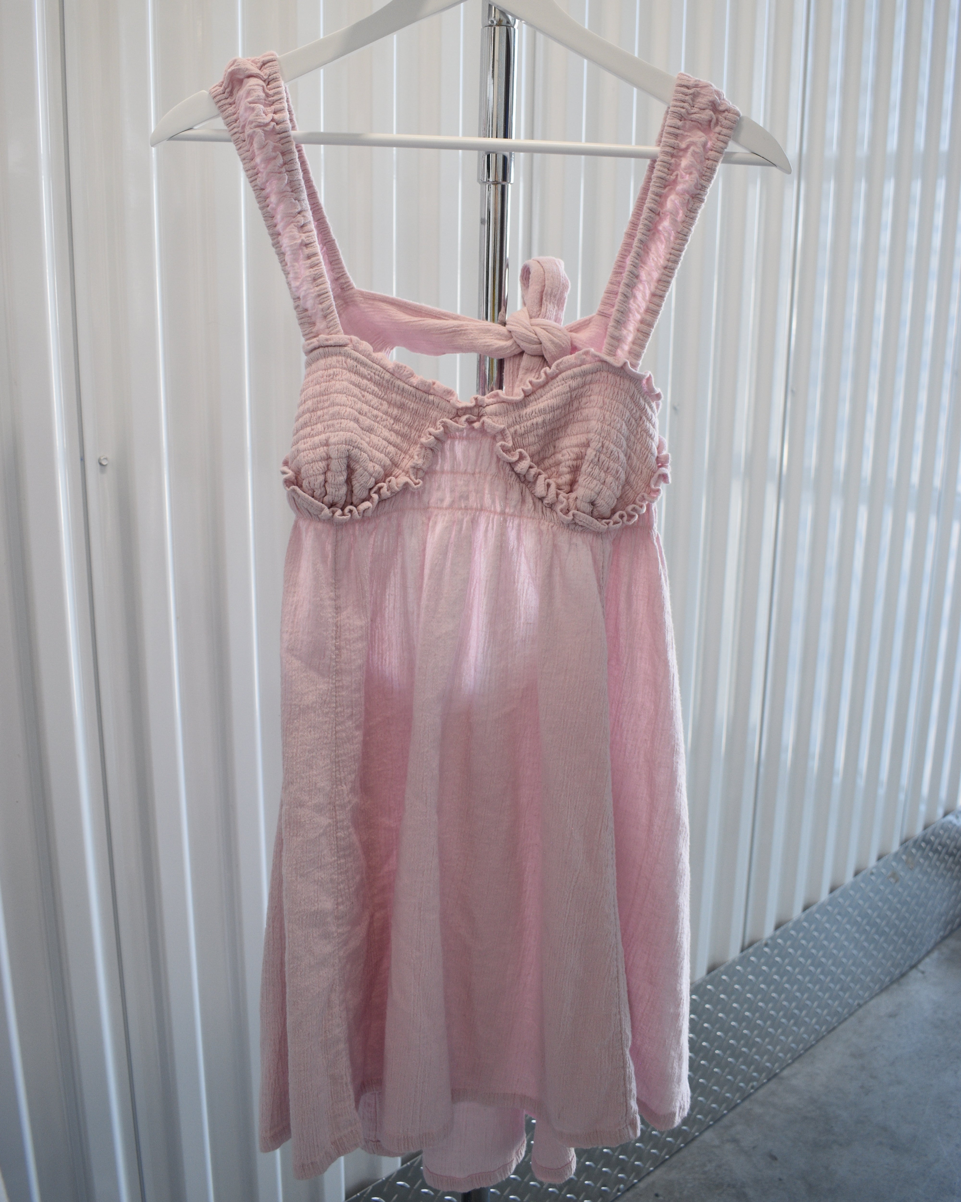 Pink Babydoll Mini Dress