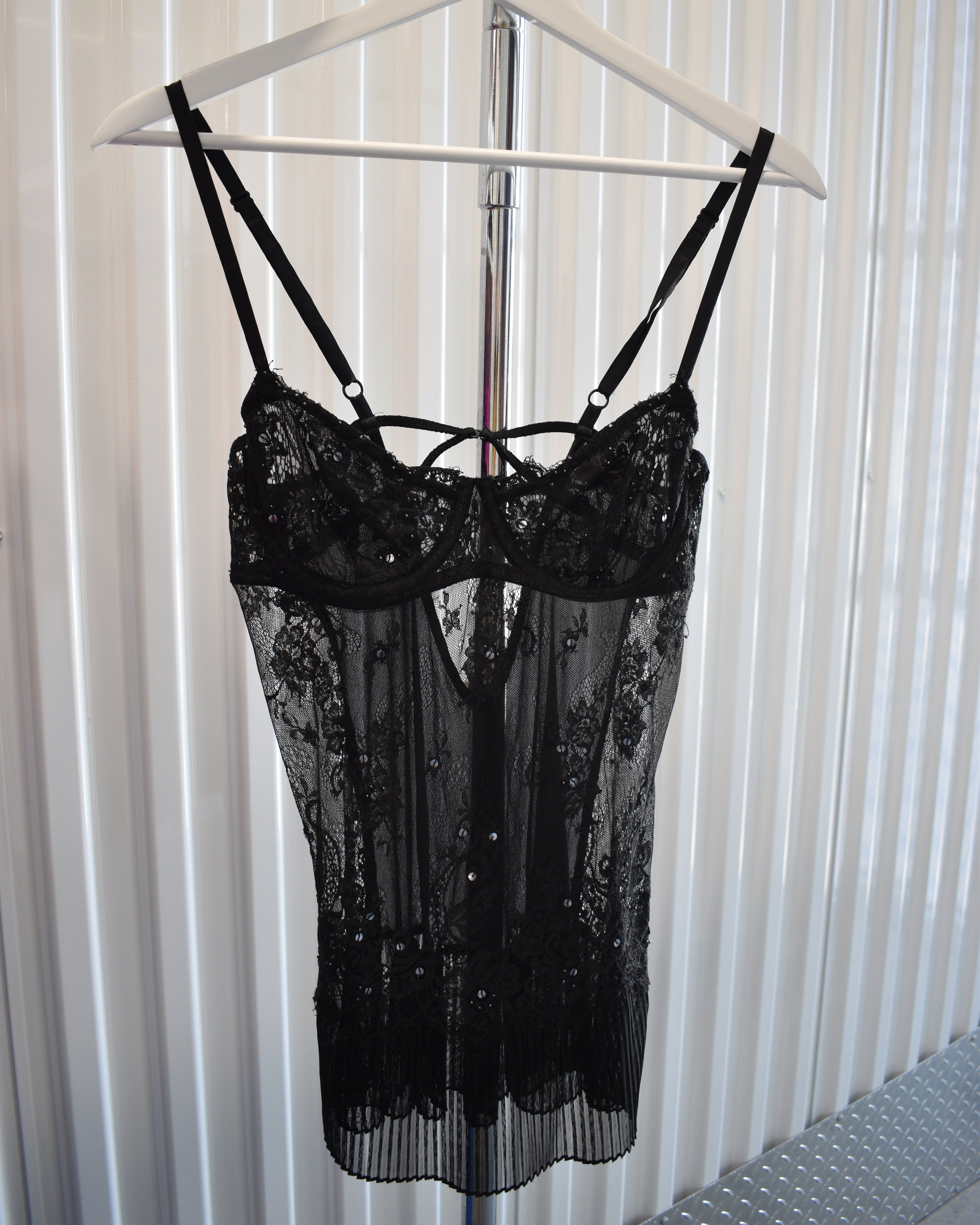Victoria's Secret Black Mesh Cami
