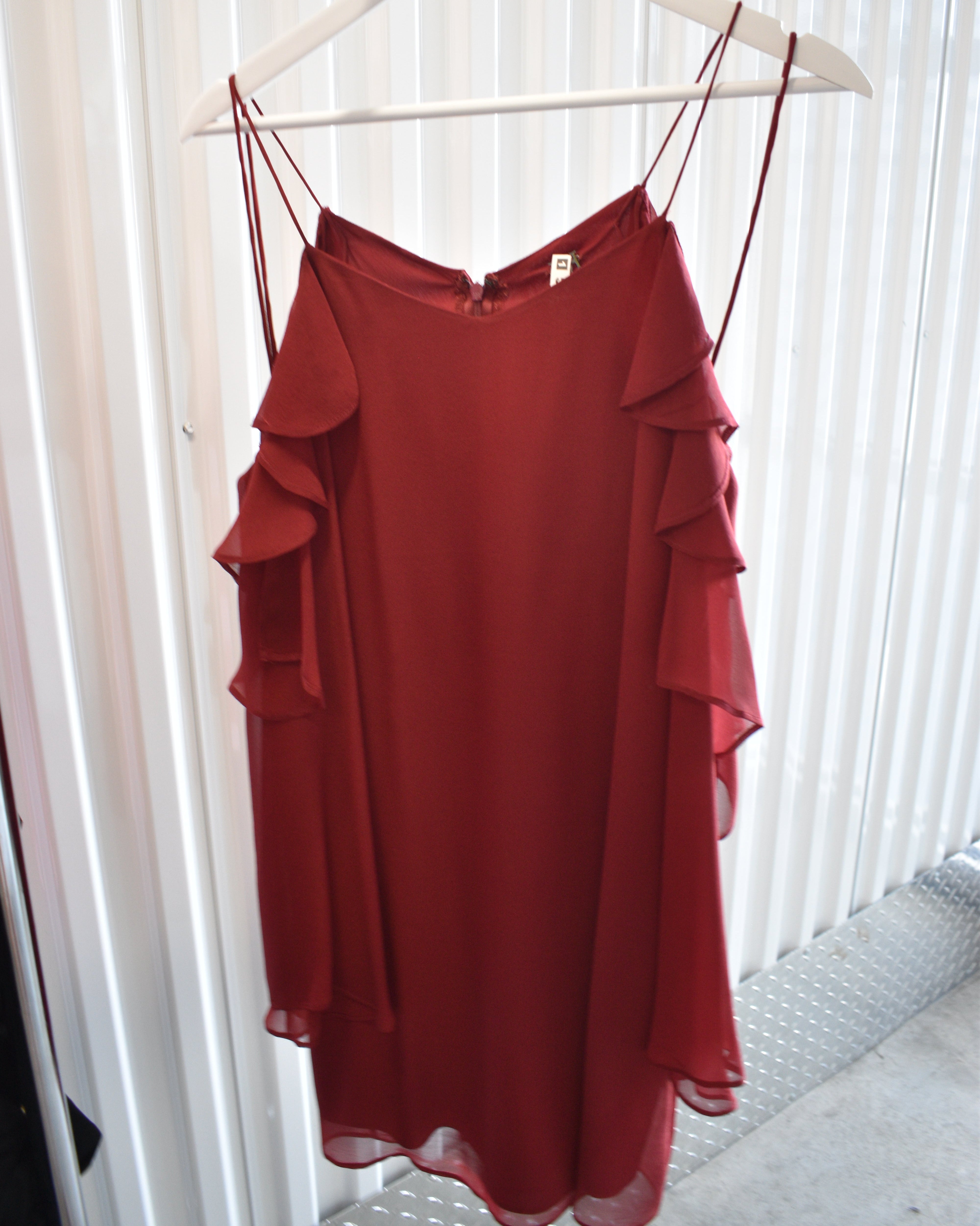 Burgundy Boho Dress