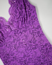 Purple Lace Sequin Tank