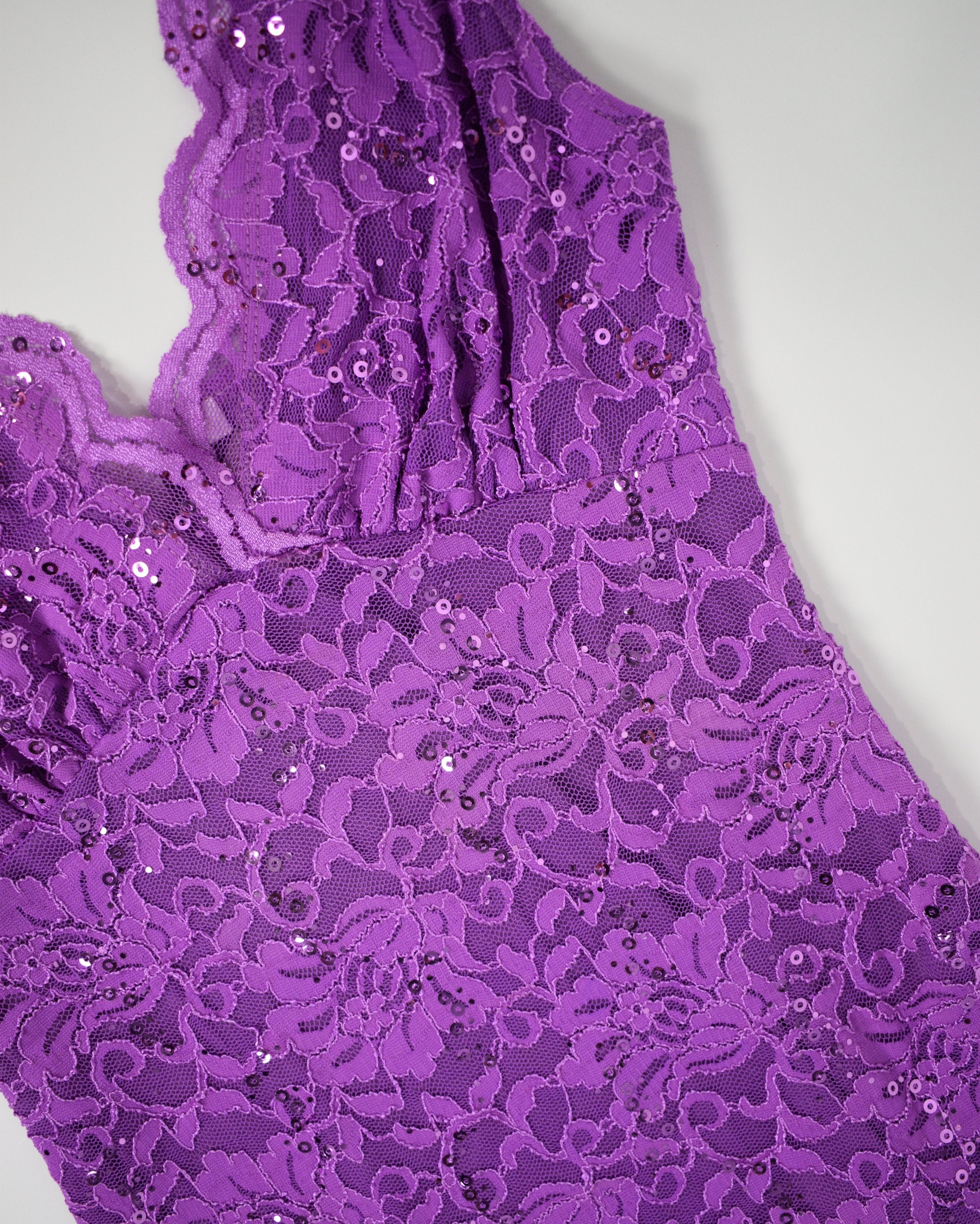Purple Lace Sequin Tank