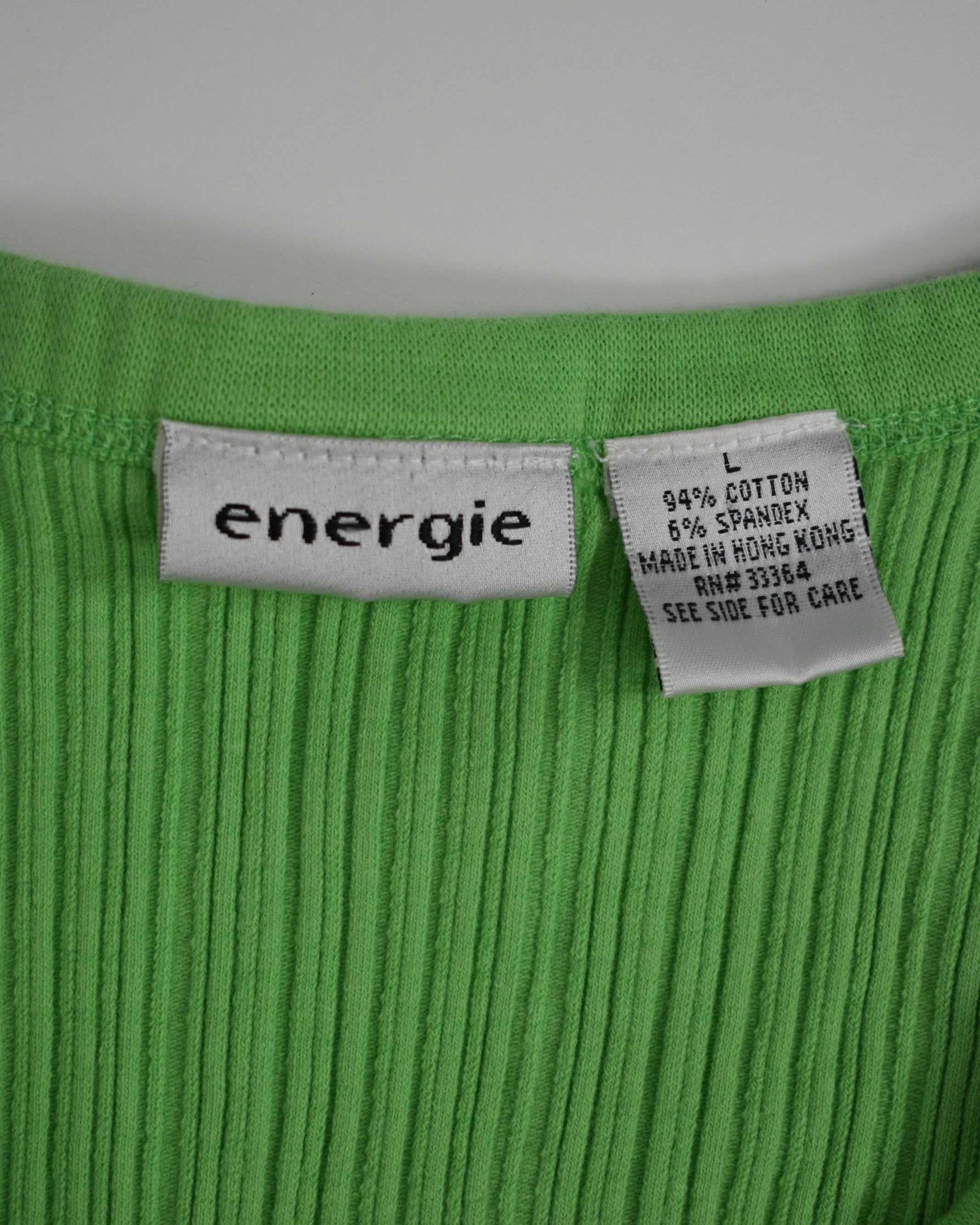 Green Ribbed Tank