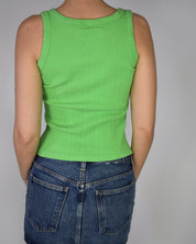 Green Ribbed Tank