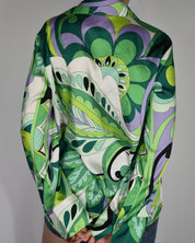 Green Psychedelic Button Up
