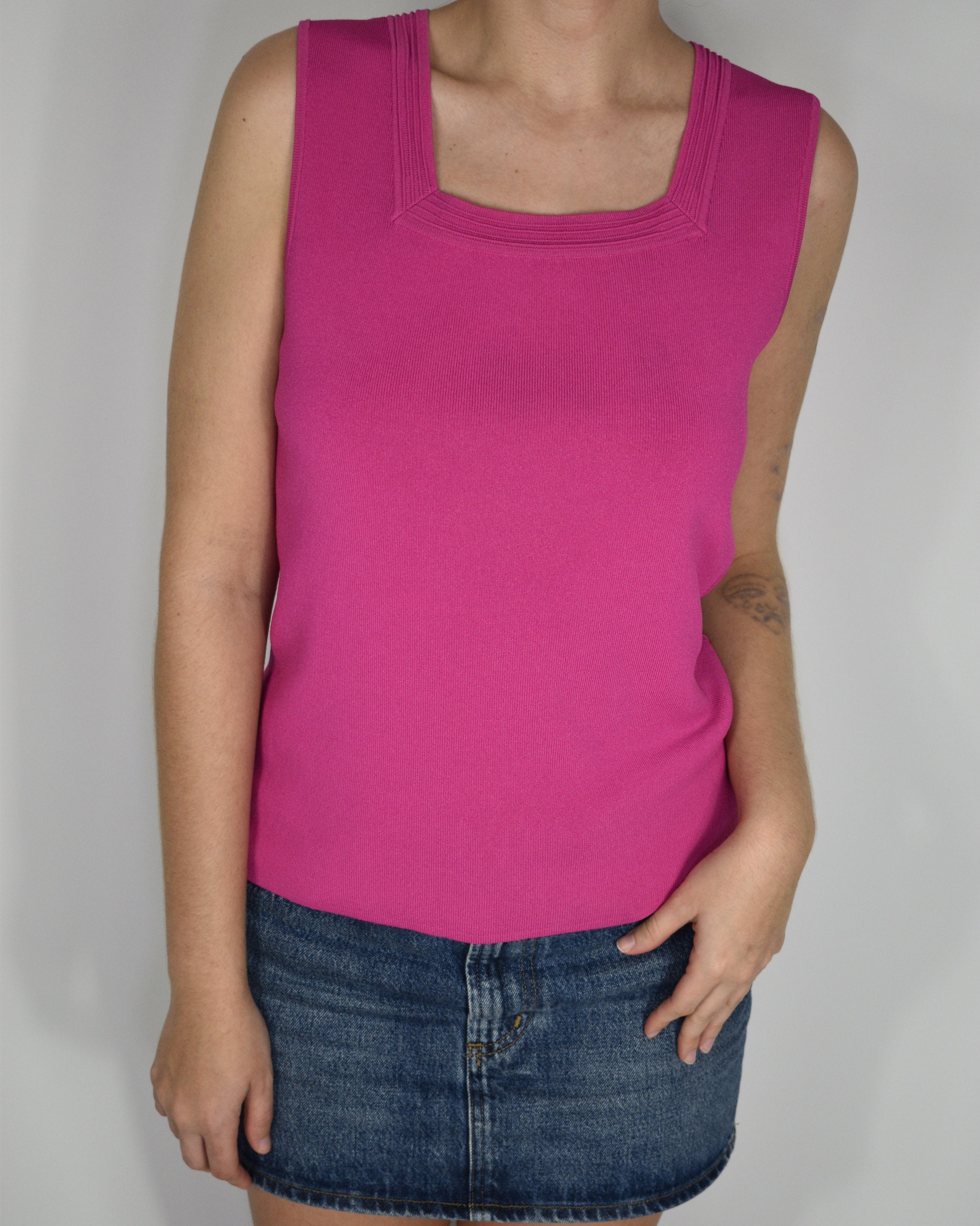 Hot Pink Knit Tank