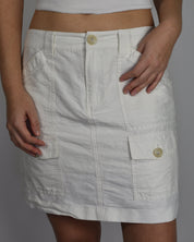 White Cargo Skirt