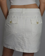 White Cargo Skirt