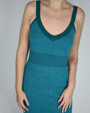 Blue Knit Tank Dress