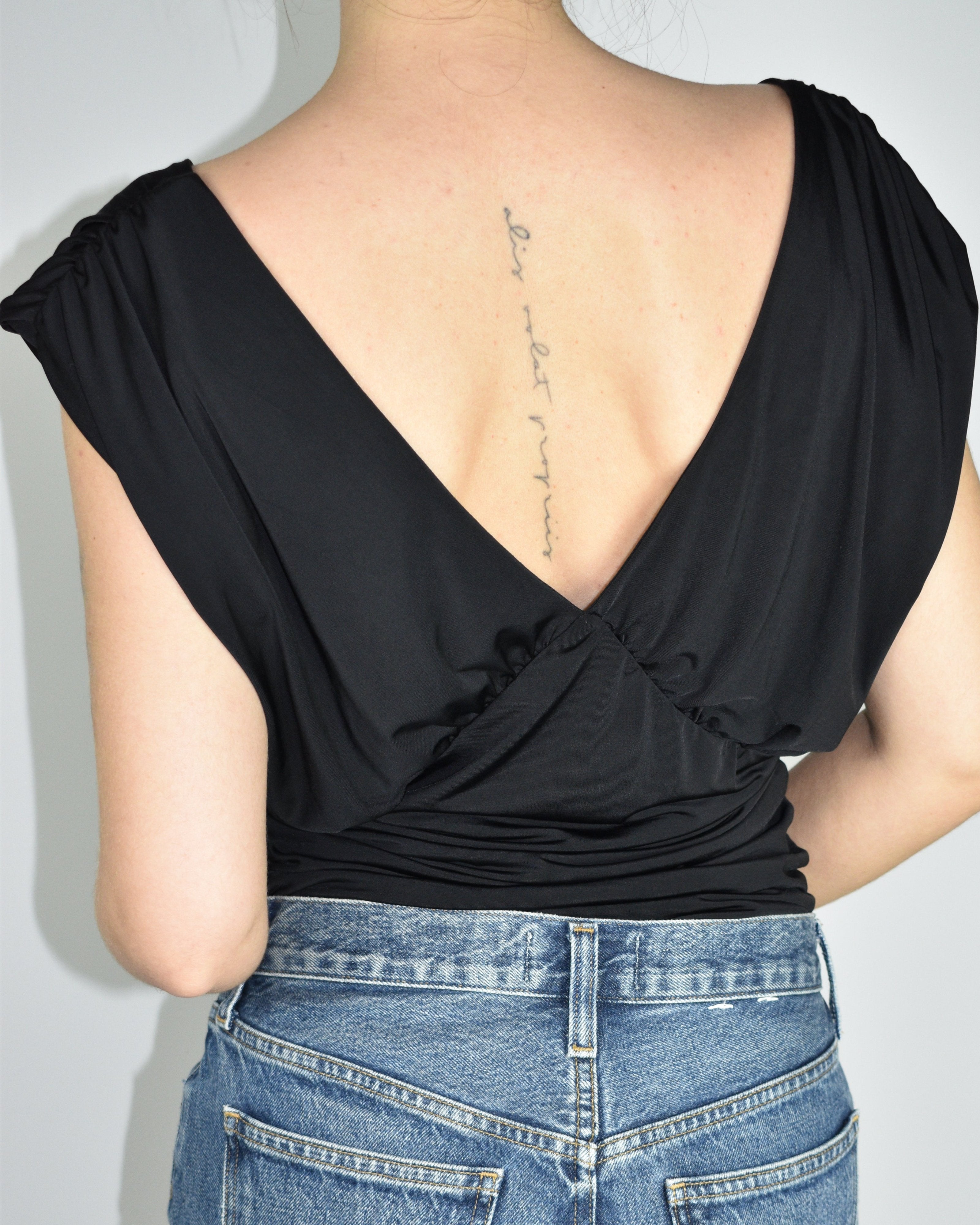 Black Contour Bodysuit