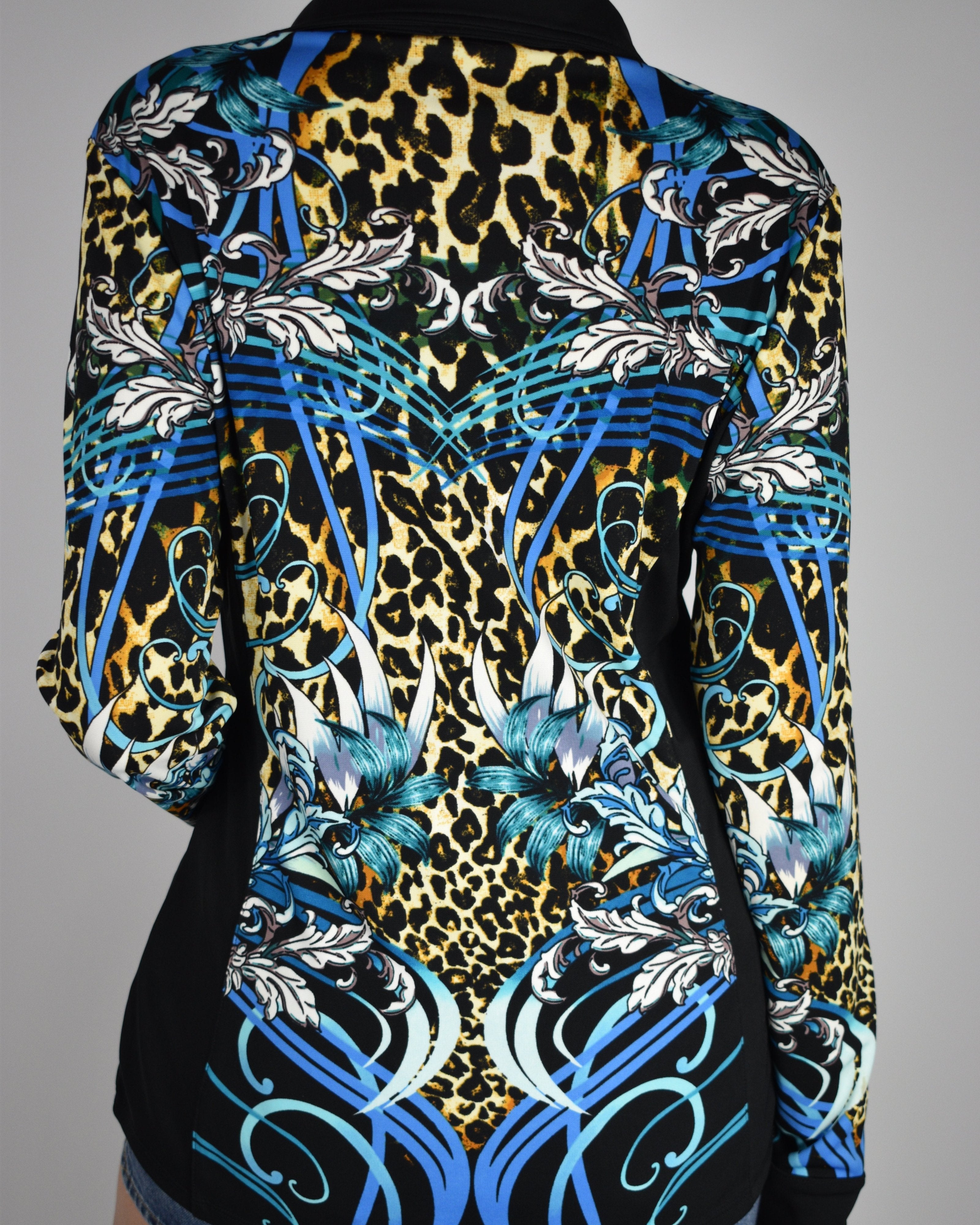 Cache Cheetah Button-up Long Sleeve