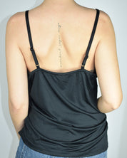 Rhinestone Bebe Black Cami