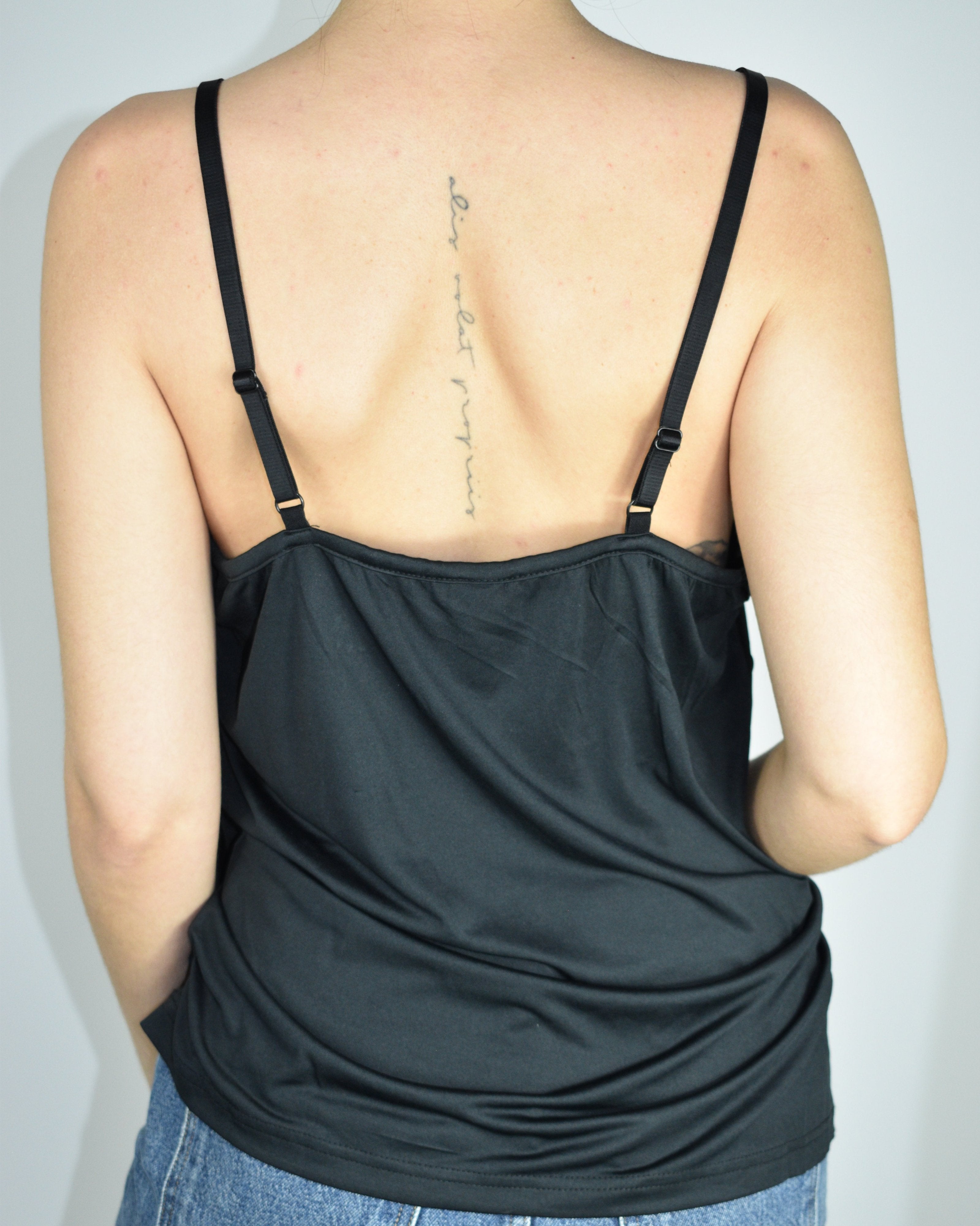 Rhinestone Bebe Black Cami