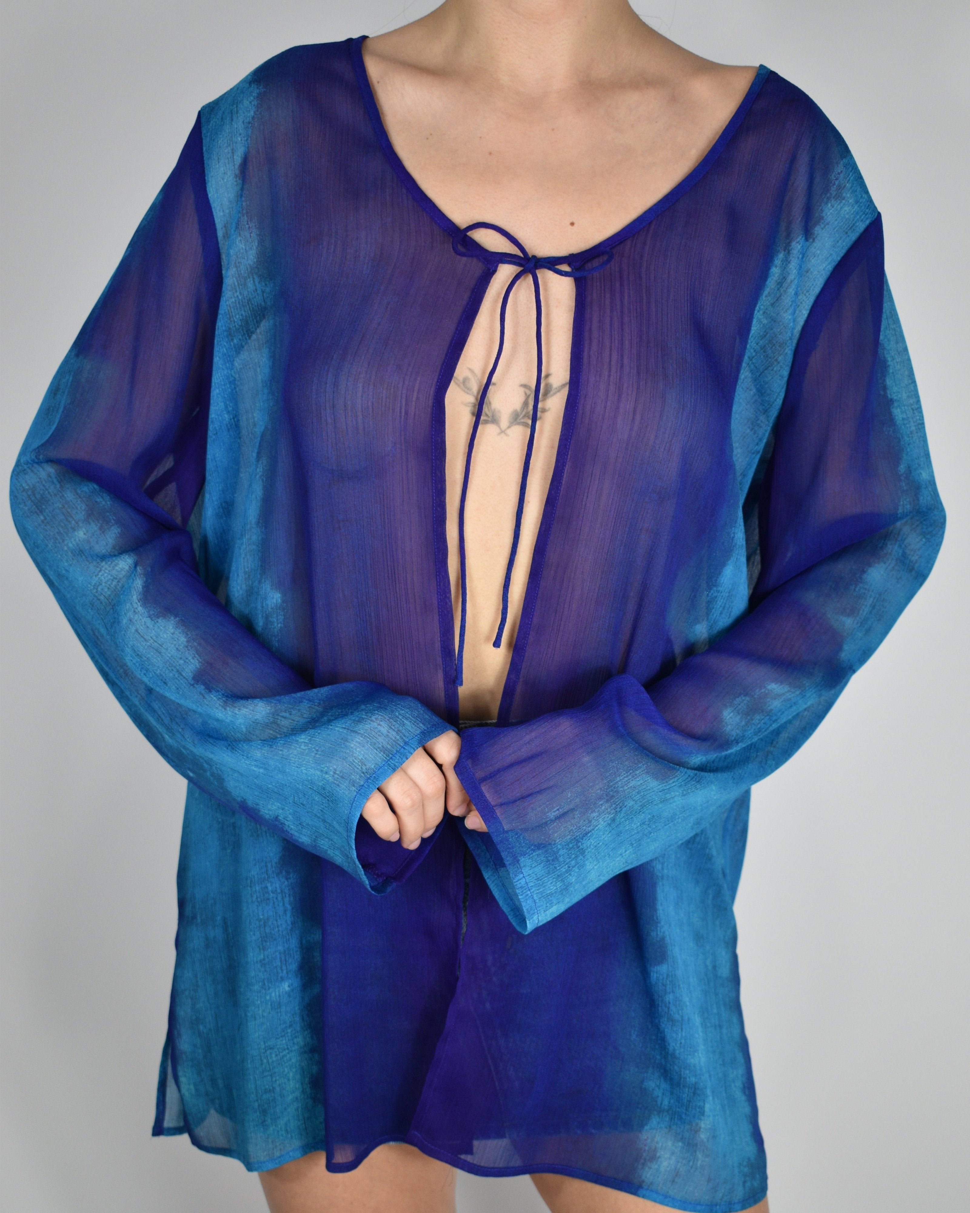 Blue & Purple Tie Coverup